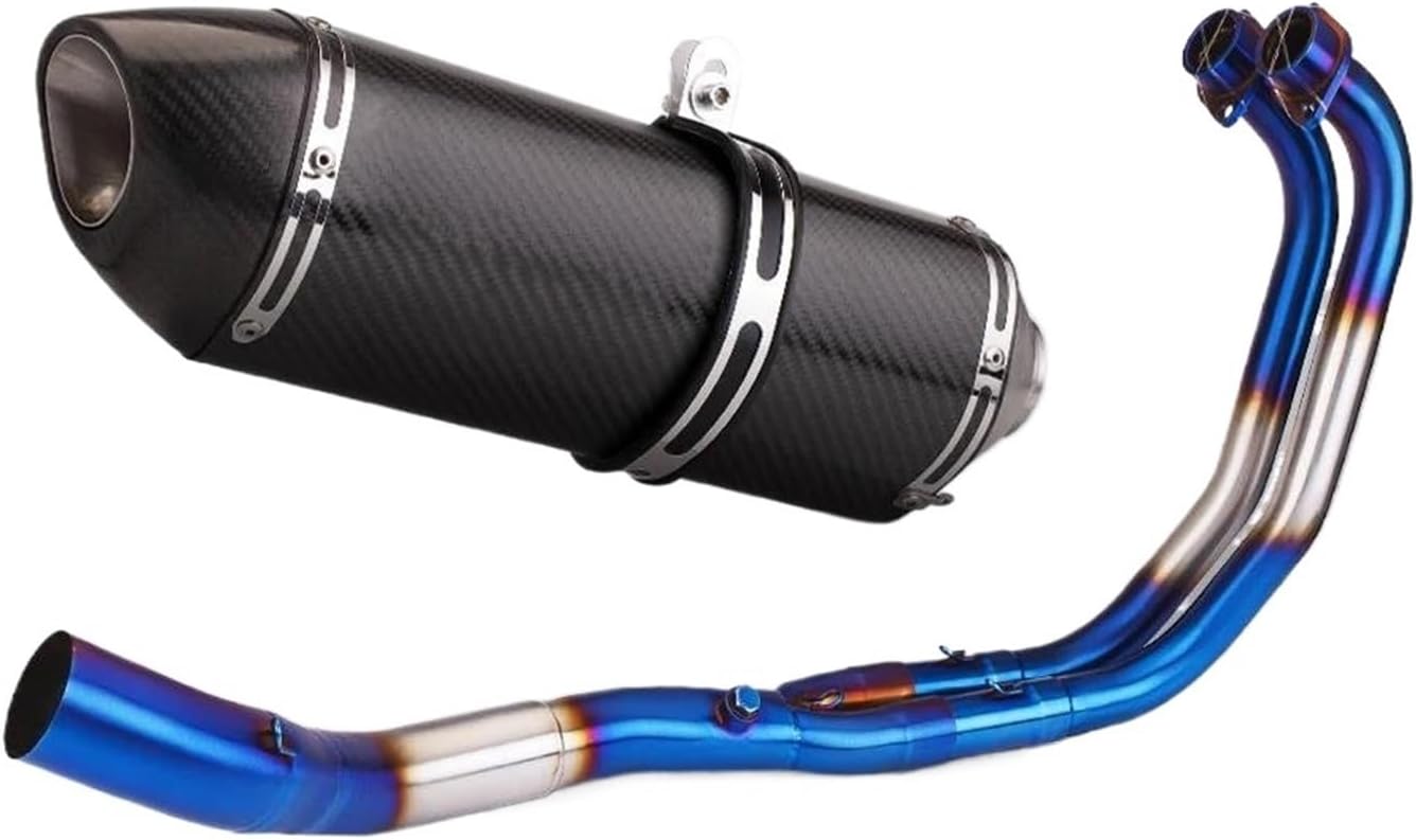 に適合する ヤマハ YZF R3 R25 MT03 2015-2023 用オートバイ排気改良フルシステムフロントミドルリンクパイプマ