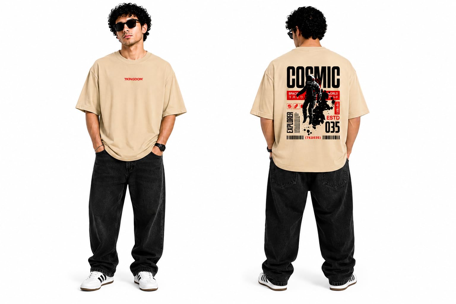 gadid anoniem Tシャツ cosmic size1 Buy 7kingdom Oversized T-Shirt, Cosmic Astronaut Graphic Print
