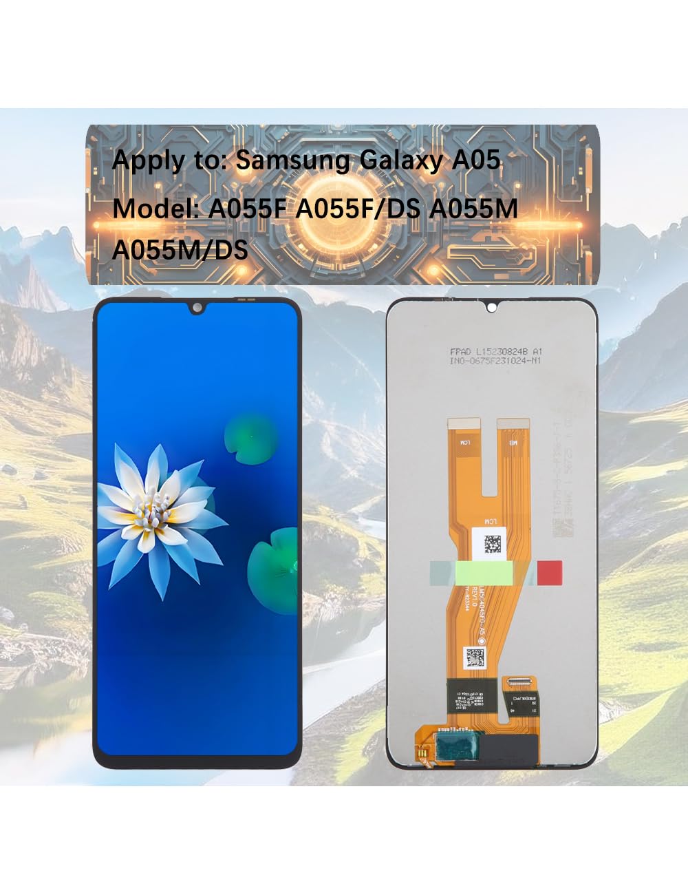 H&LYCYJ Schermo display per Samsung Galaxy A05 A055F A055F/DS A055M A055M/DS schermo LCD di ricambio assemblaggio con kit