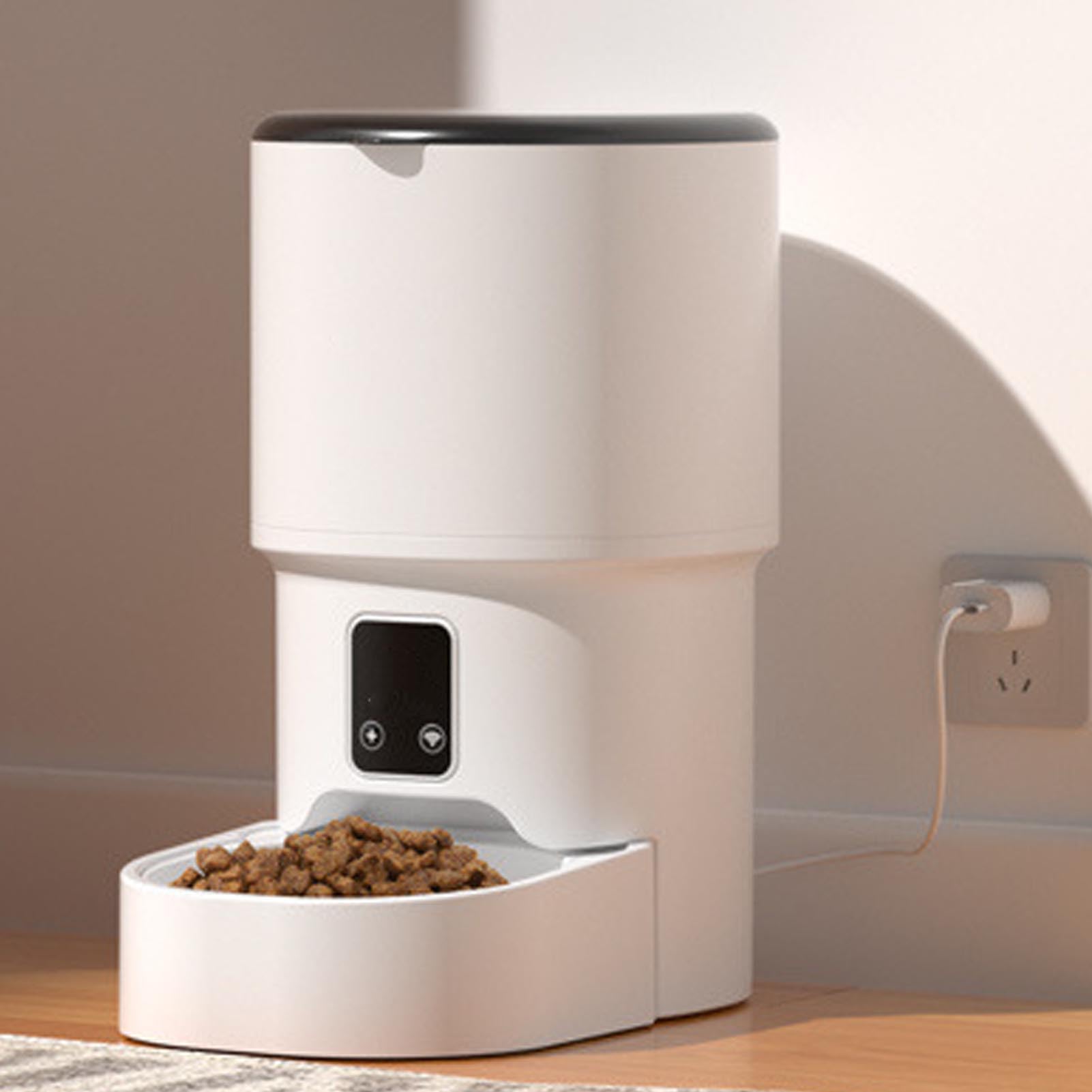 Alimentador Automático para Gatos, Dispensador de Alimentos Inteligente WiFi de Gran Capacidad, Bebedero para Mascotas, Fuente de Agua para Gatos, Máquina de Alimentación Remota con