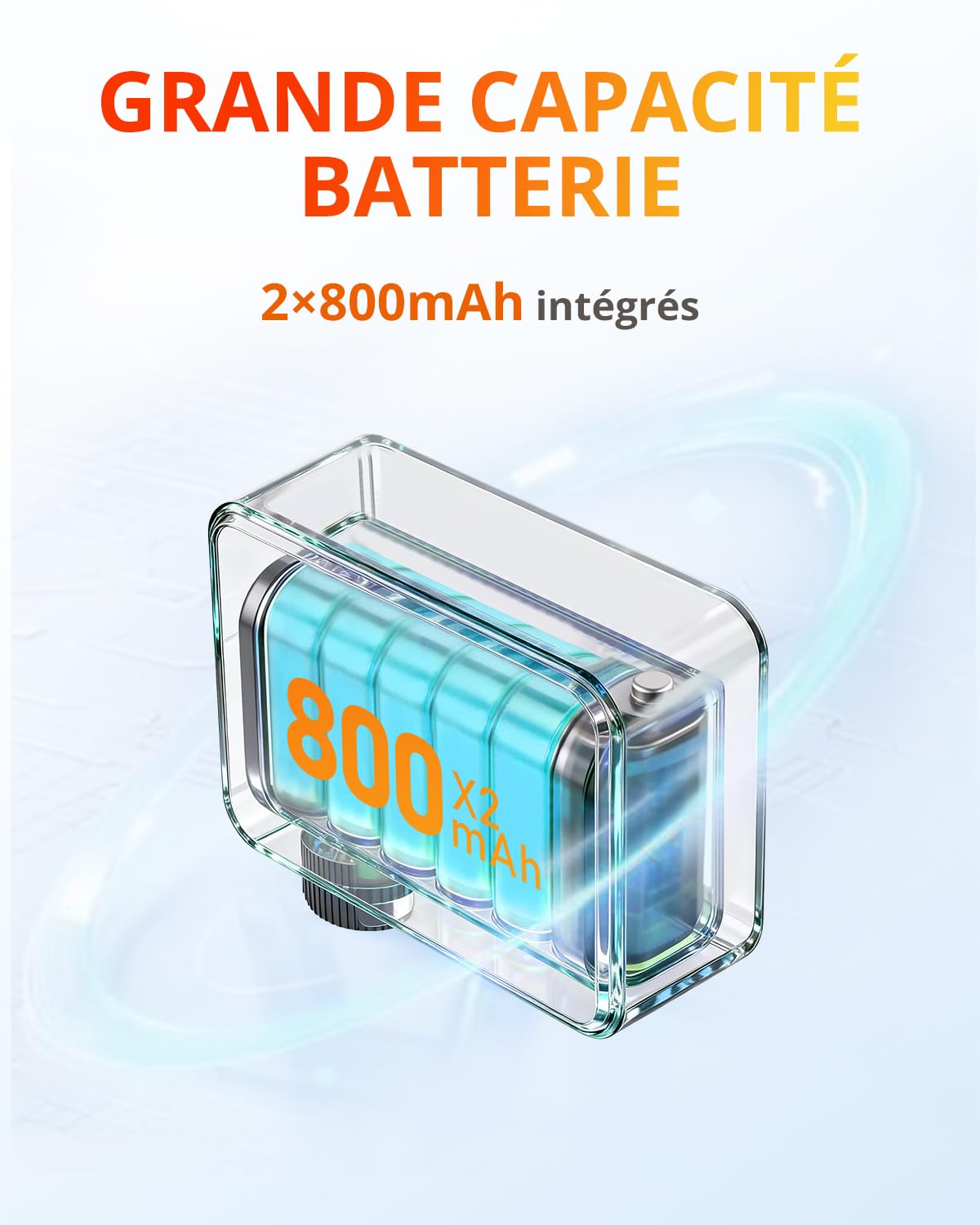 TOWILD A15 Bomba de Bicicleta Eléctrica 150PSI, Inflador de Neumáticos Portátil con Ventilador de Refrigeración, Apagado Automático, 2×800mAh para 8 Gomas, Luz LED para Carretera y MTB
