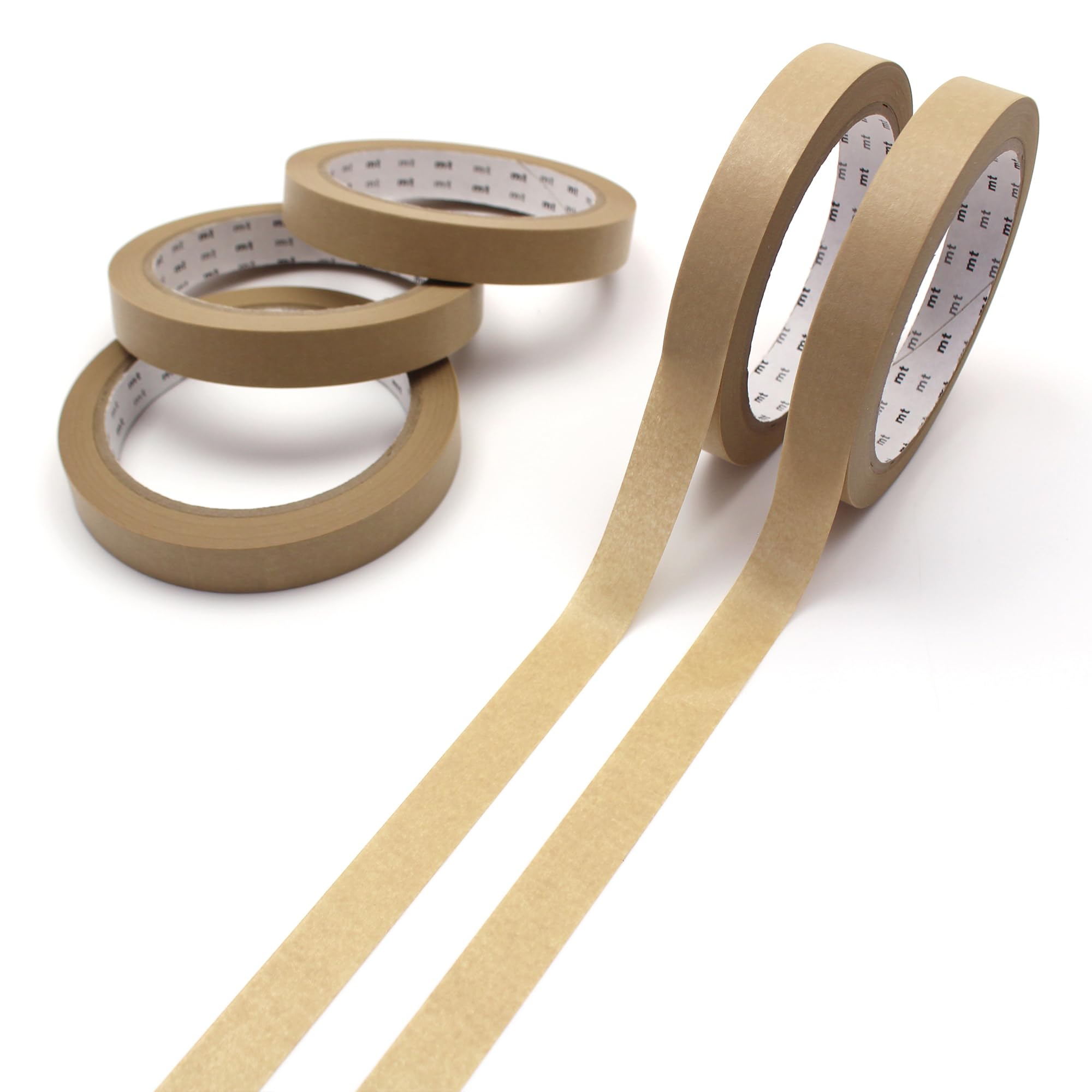 mt Large Core Camel 5 Rolls Pack (Strong Adhesive/Washi Paper) Wrapping Gift (Official Seller/Large Capacity) Kamoi Kushi Paper Plain, Brown/Muste Masking Tape, Cellophane Tape : Office Products