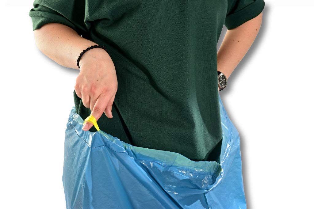 dm-folien gmbh Bolsas de basura de 120 litros, 700 x 1000 + 50 mm, 250 unidades, bolsas de basura azules, resistentes a desgarros, 70 x 100 + 5 cm, color azul