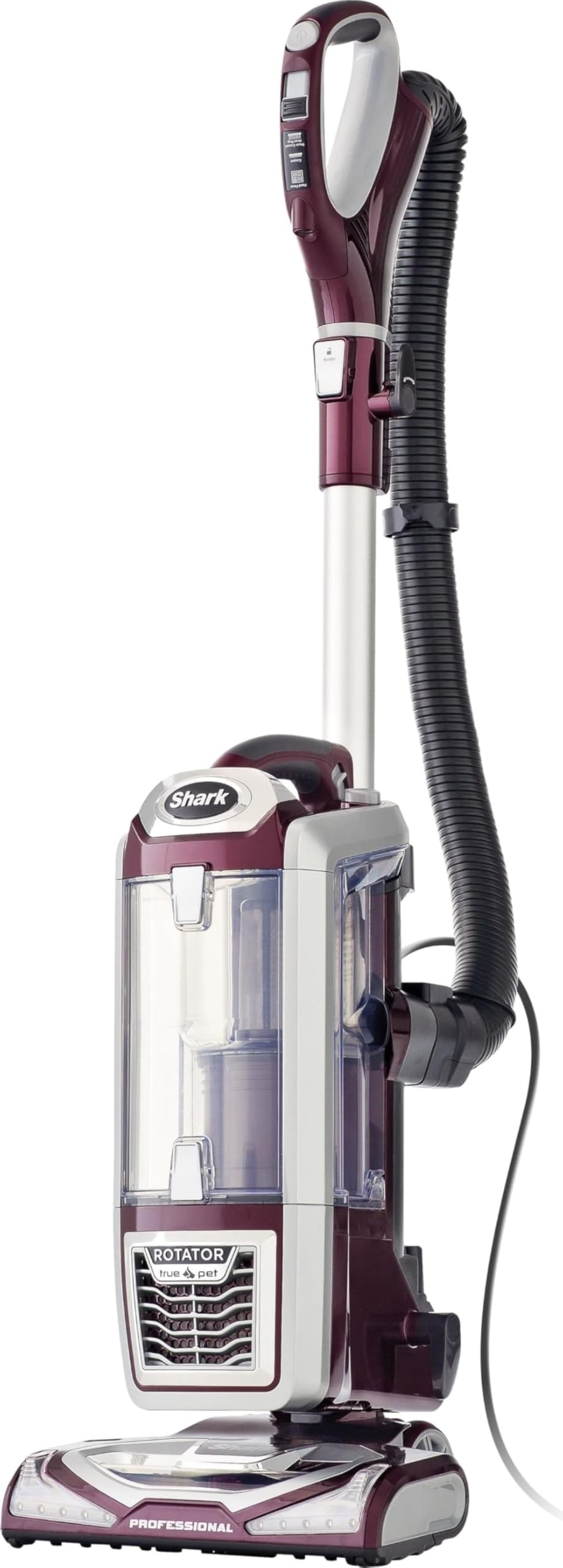 Shark NV752 Rotator Powered Lift-Away TruePet Upright Vacuum with HEPA Filter, Large Dust Cup Capacity, LED Headlights, Upholstery Tool, Perfect Pet Power Brush & Crevice Tool, Bordeaux | Powered Lift-Away Pod, HEPA Seal, 0.88-Qt Dust Cup, LED Headlights,