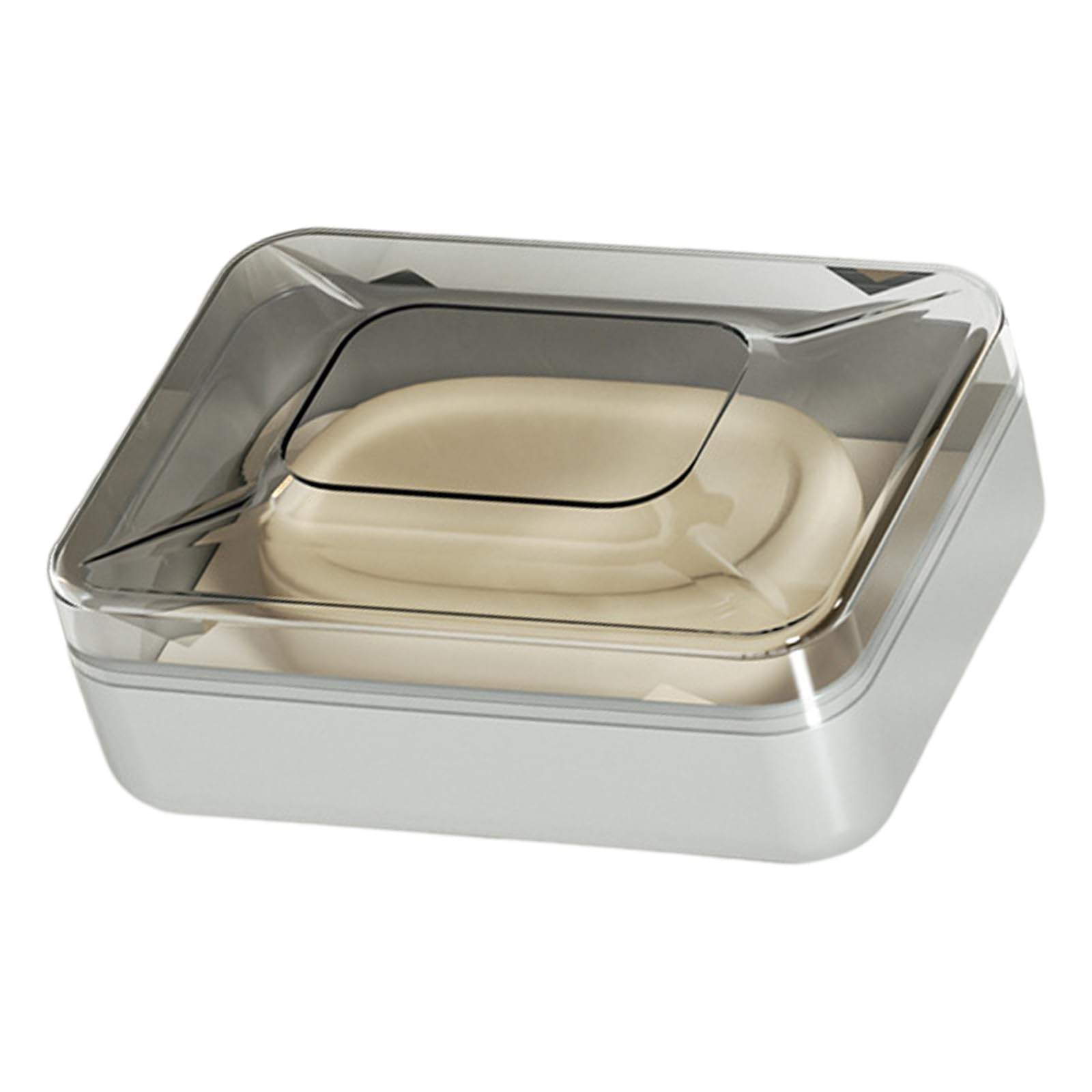 Tsophreniq PET Soap with Drain Rack Waterproof Box Tray for Bathroom and Kitchen Sink Savers Box
