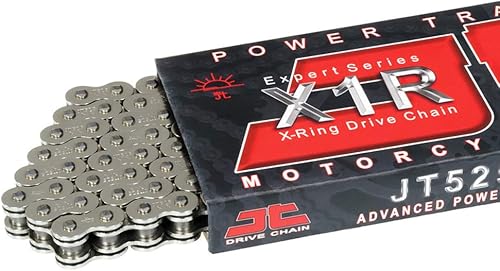 Miniatura 2 de JT Chain JTC525X1R3NN110RL (serie 525) Cadena de níquel 110 eslabones de anillo en X resistente con enlace de conexión