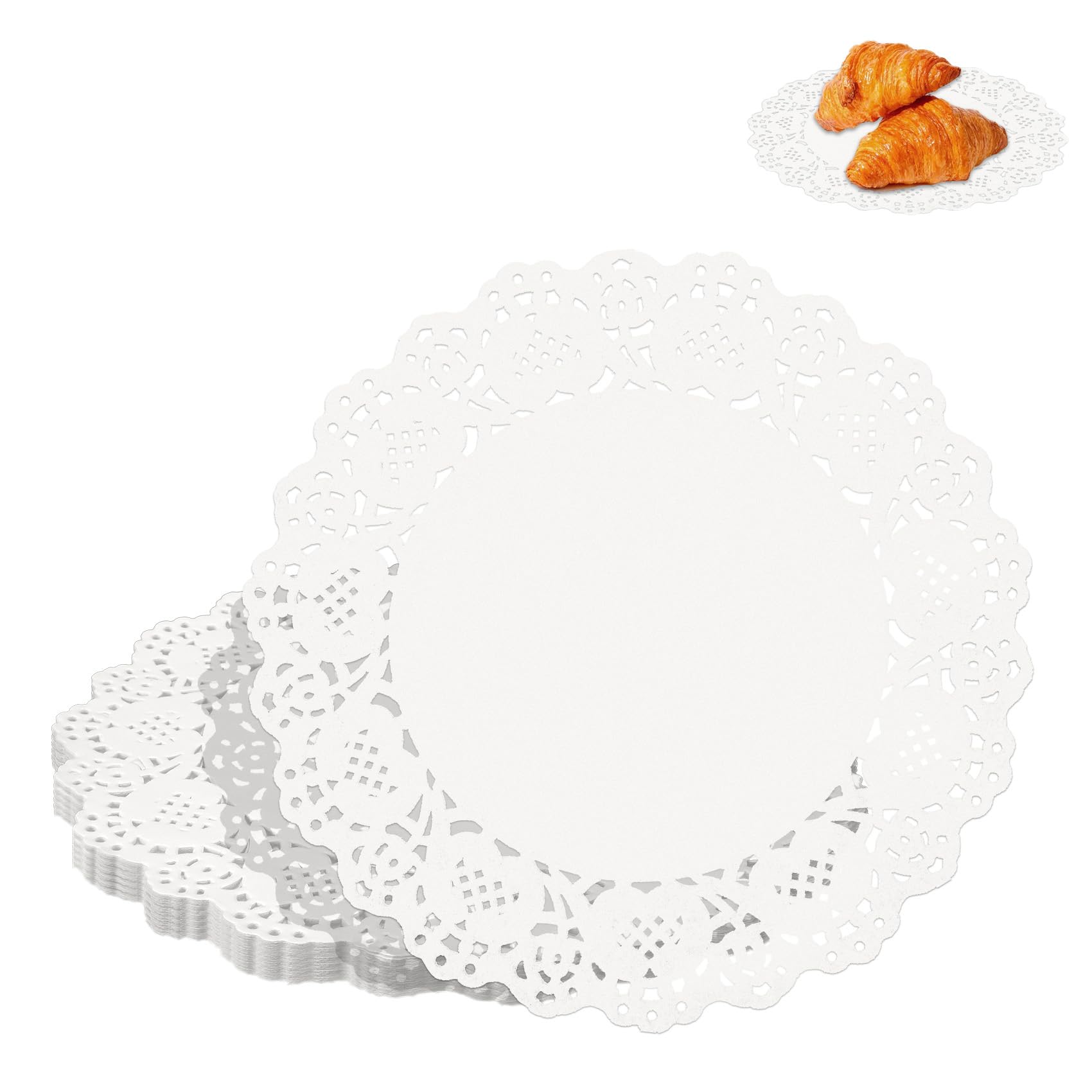 Napperon papier dentelle blanche pour décoration de table de mariage et buffet d'anniversaire
