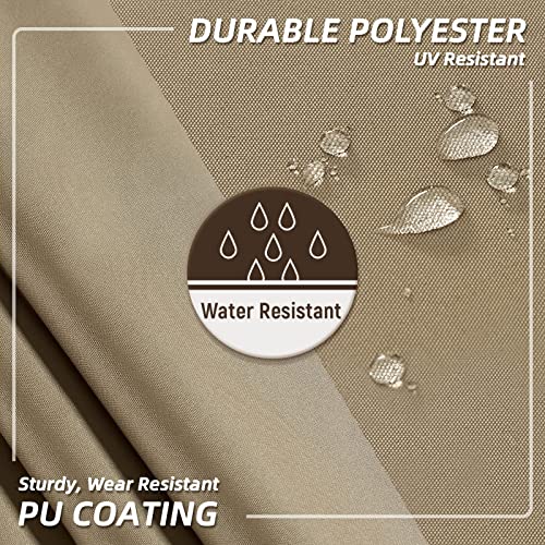 Sorara Square Cushion Cover Storage Bag, Outdoor Protective Zippered Patio Furniture Cover, Garden Furniture Cushion Carrying Bag With Handle, Water Resistant, 32''L X 32''W X 24''H,Brown #TOP2