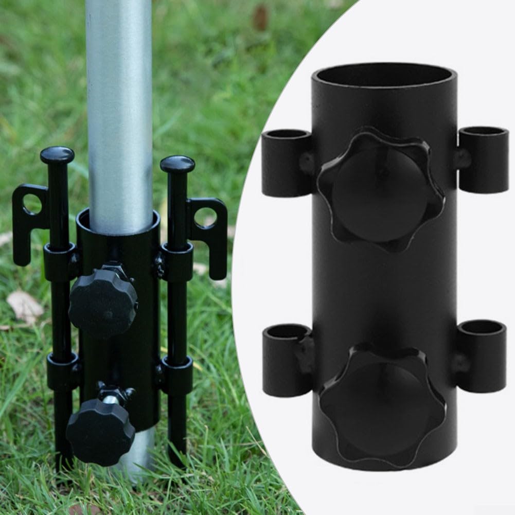 Ensemble de 2 PièCes de Poteau D'Auvent Tube Fixe Coupe-Vent