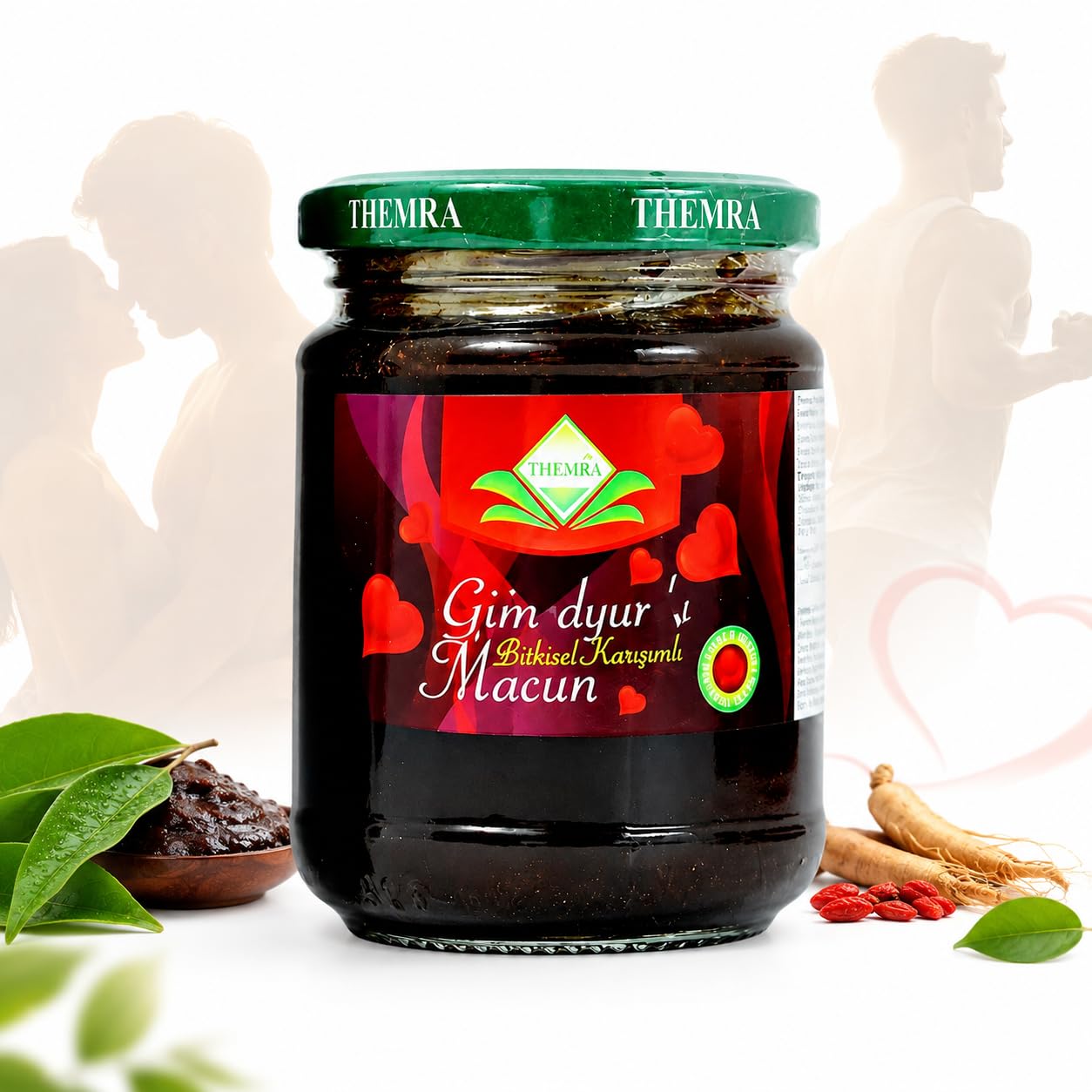 Miel Aphrodisiaque Puissant - Macun Vitalisant 240 g - Formule Concentrée au Miel et Extraits de Plantes - Énergie, Vitalité, Tonus et Bien-Être - Homme et Femme - Travail, Étude, Sport