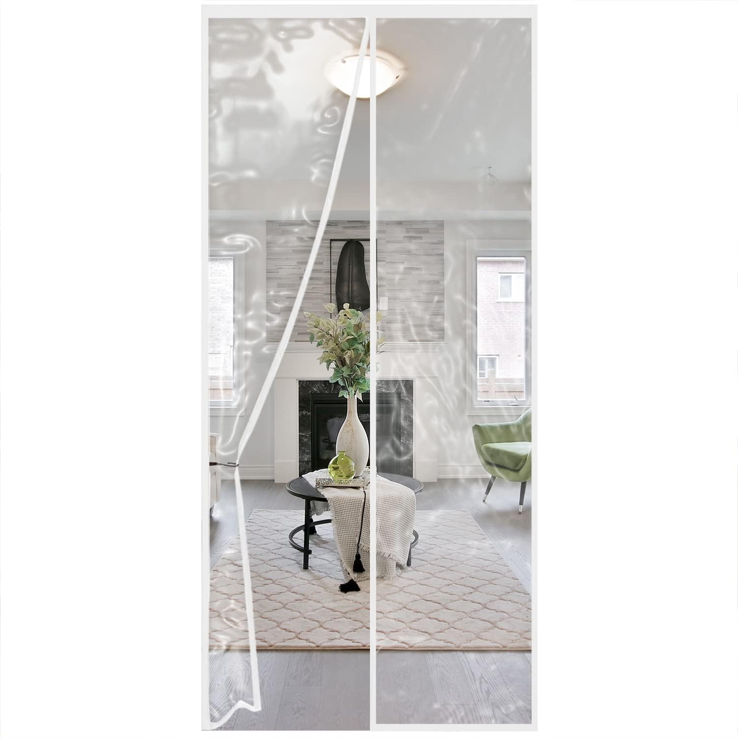Nbkjdsxl 1 Transparent Magnetic Thermal Insulated Door Curtain,Cold Protection And Heat Protection In Winter, Ideal For Using Air Conditioners In Summer, Easy Adhesive (90X200cm)