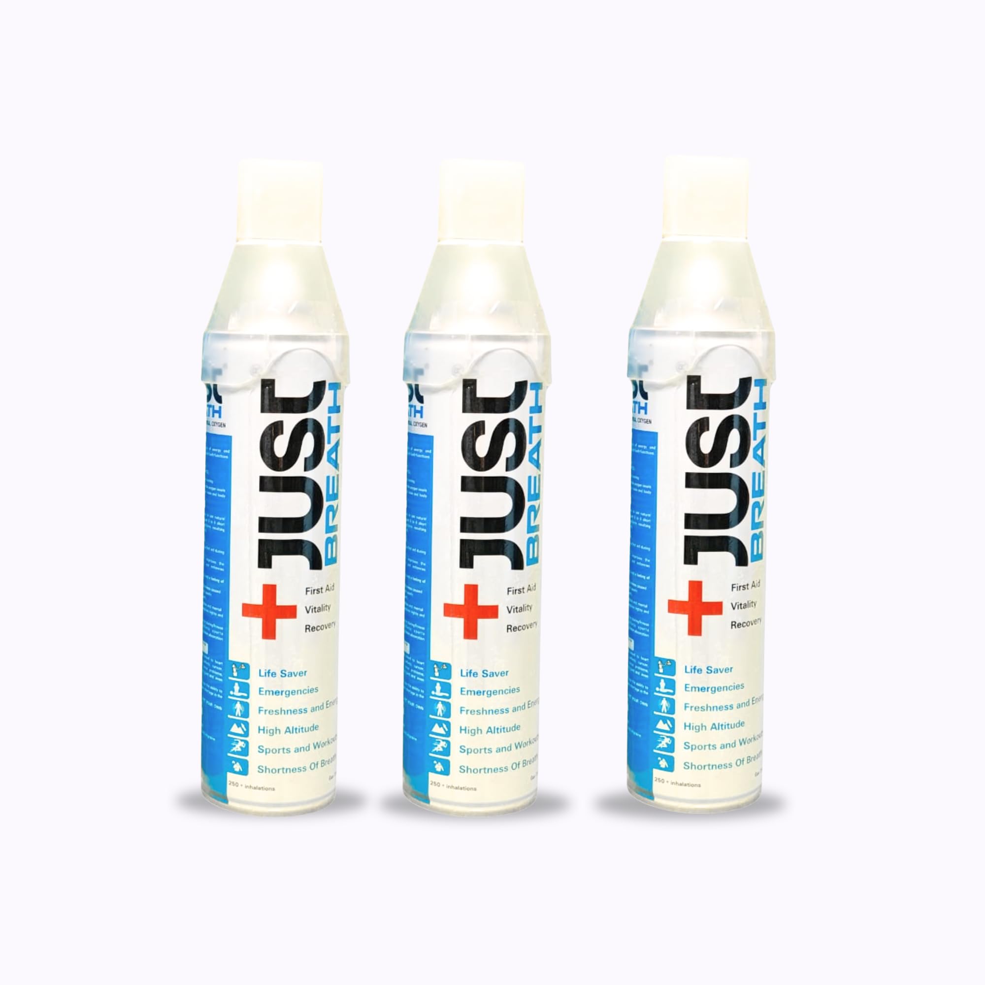 Just Breath Portable Oxygen Canister Up to 250 Breaths | 99% Pure Oxygen | Instant Support for Breathlessness, Fatigue & High Altitude | Lightweight, Travel-Friendly Oxygen Can - Pack of 3-picture-23