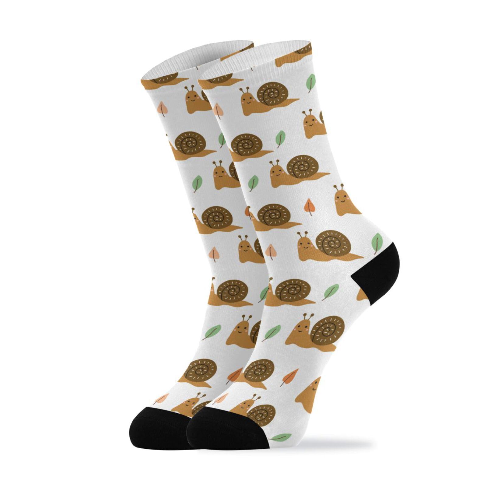 Wusikd Cute Snail Socks for Women and Men Long Socks for Athletic Running 1