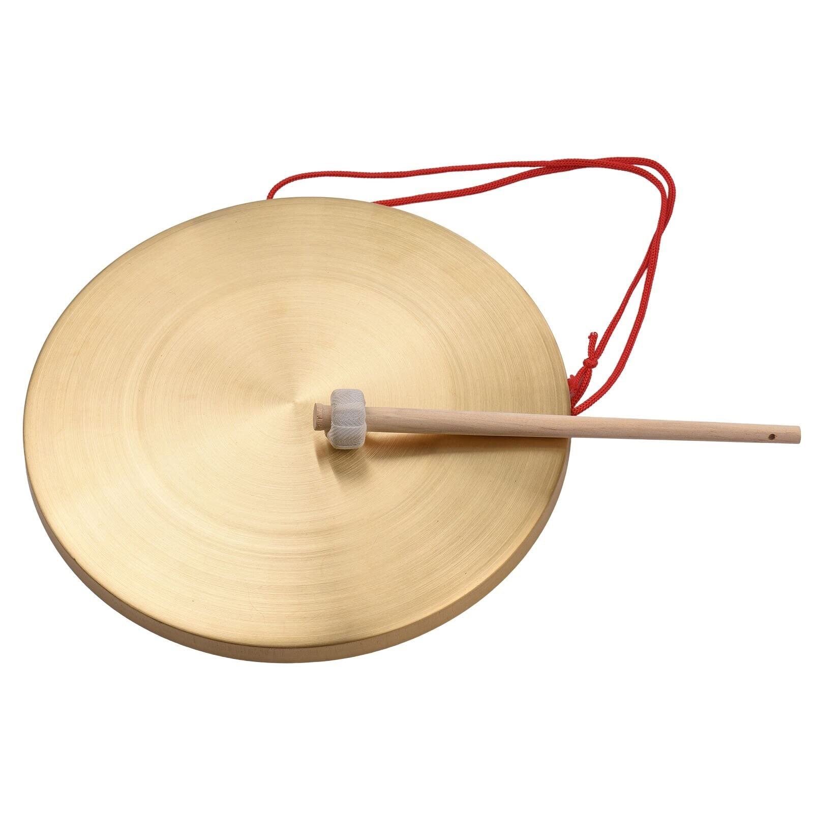 32 Cm Gong Cymbals Cymbals Brass Copper Gong Chapel Opera Strumento a Percussione con Martello da Gioco Rotondo