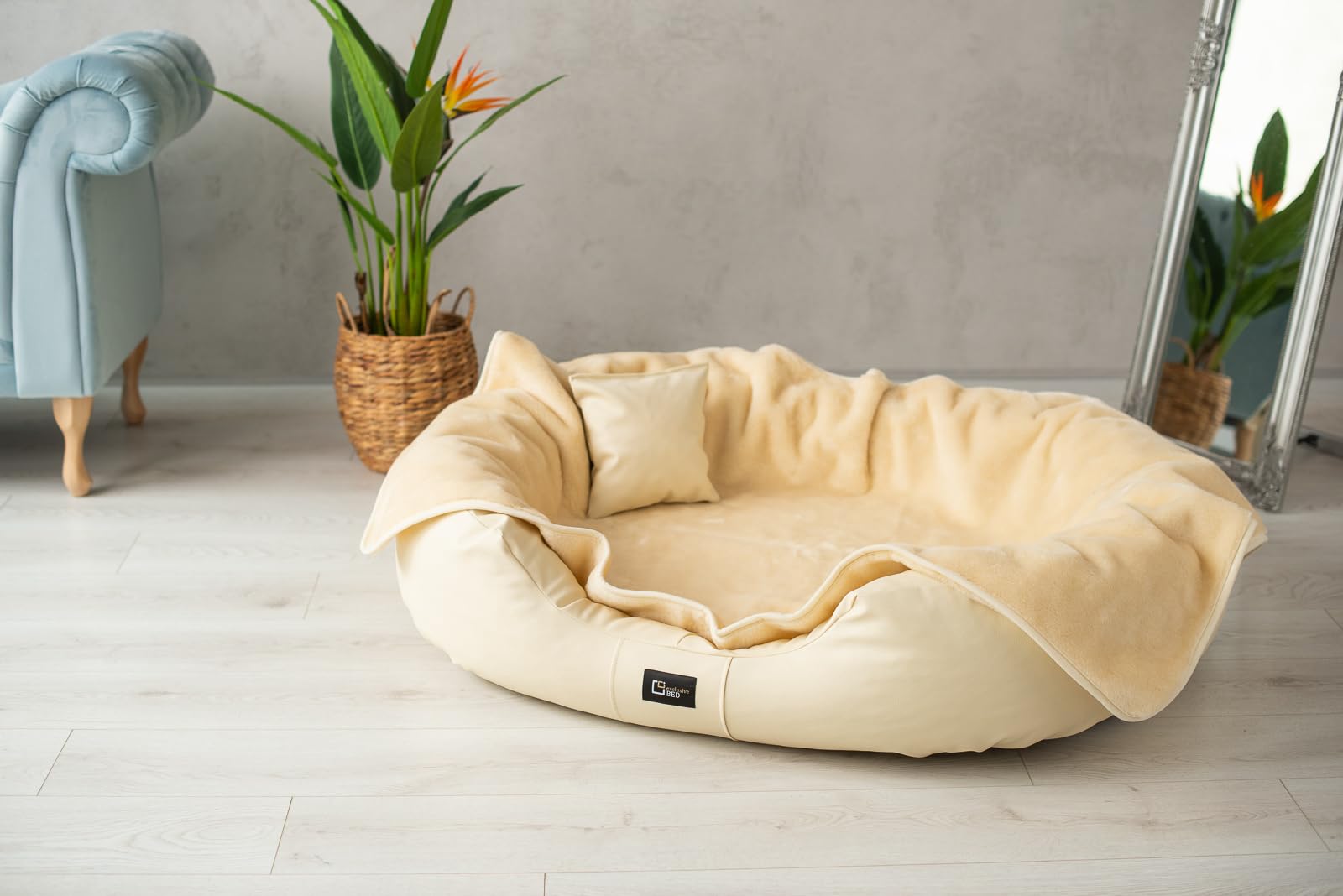 Hundedecke Waschbar Wasserdicht Katzendecke Grosse Mittelgroße Kleine Hunde Katze - Kuscheldecke Decke aus Kunstfell Fellimitat Kunstpelz - Doppelseitig Weich Warm (Hellbeige, 150x100cm)