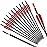 Carbon Crossbow Bolts 20 Inch Hunting Archery Arrows with 4 Vanes Replaced Arrowhead Tip (Pack of 12)