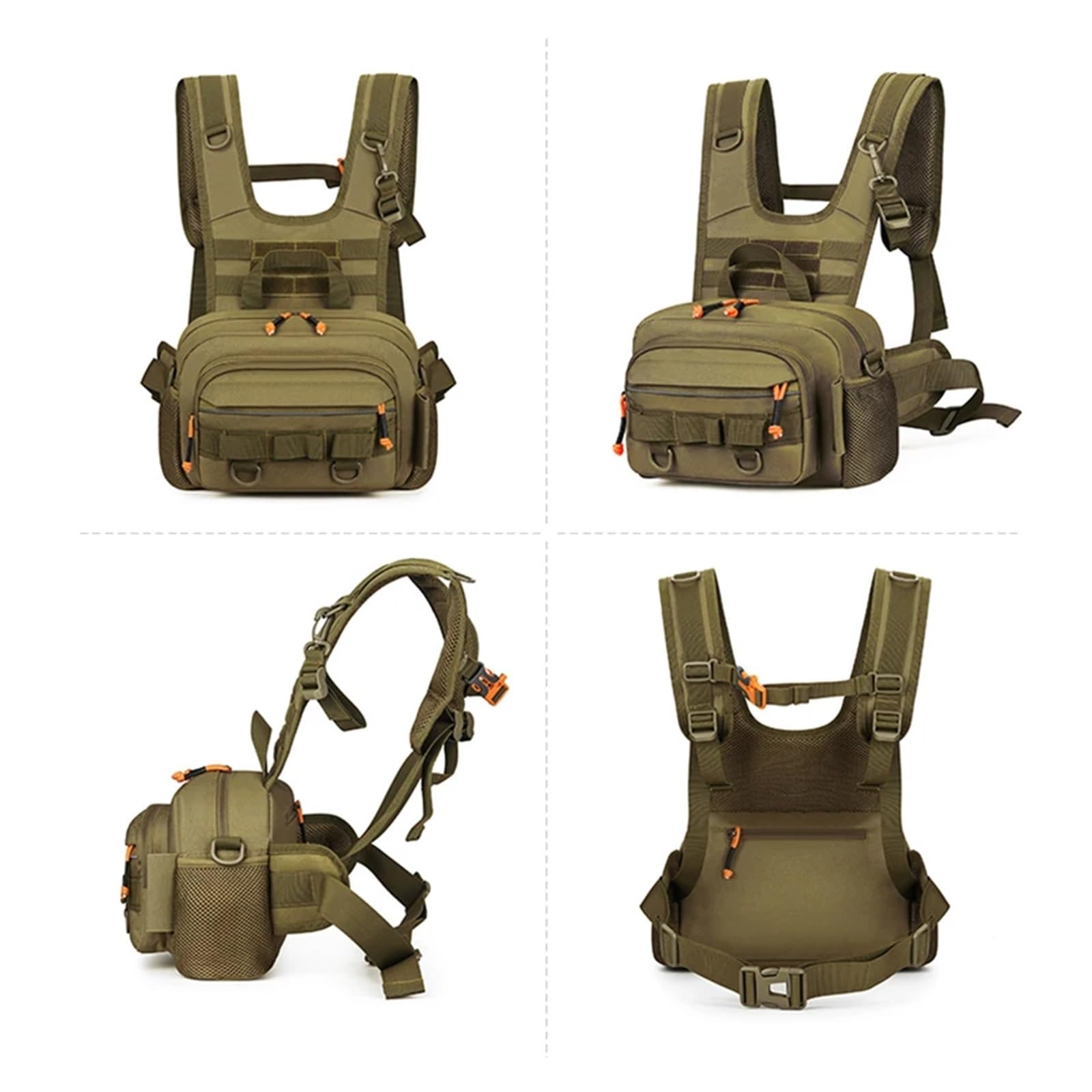 SERDAS Marsupio tattico con sistema Molle, marsupio anteriore, per escursionismo, arrampicata, pesca, viaggi, campeggio, zaino da uomo, 28 x 10 x 18 cm