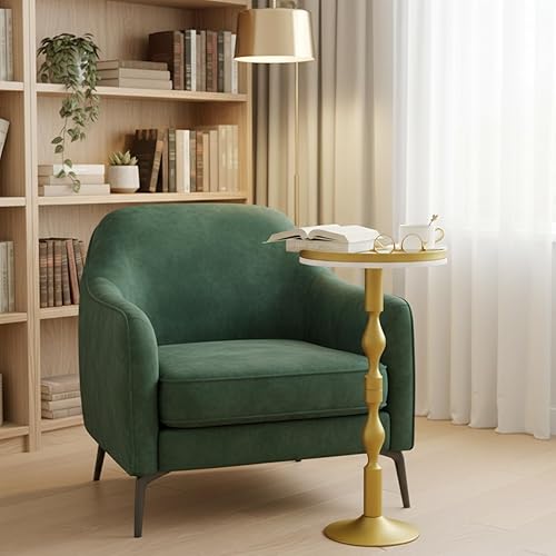 Miniatura 4 de Mesa redonda pequeña para bebidas, mesas de pedestal, mesa auxiliar redonda pequeña para espacios estrechos, mesa auxiliar para sala de estar,