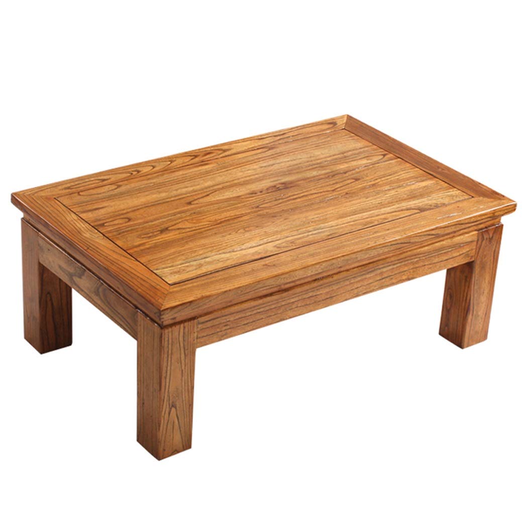 Table basse en bois de salon portable du petit-déjeuner au balcon