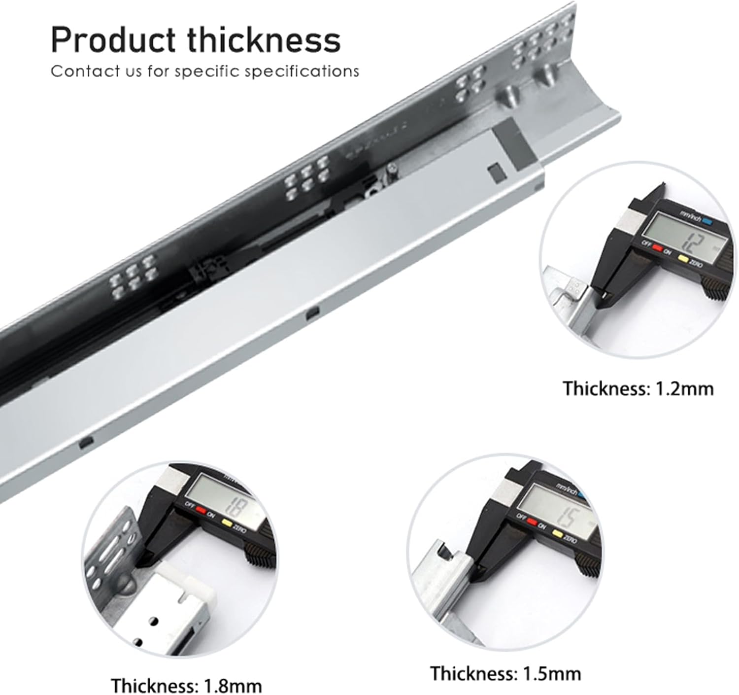 4 Pairs 21 Inch Soft Close Undermount Drawer Slide Full Extension and a 6-Way Adjustment Locking Clip for a Total Installation Freedom and Carries a Load Capacity of 100 LBS (45 kg)