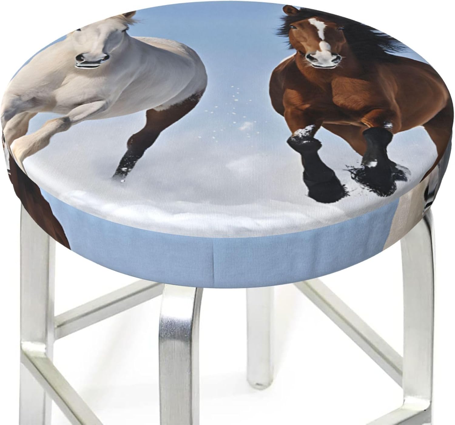 Round Bar Stool Seat Cover for Home Kitchen Dining Chair - 12 inch