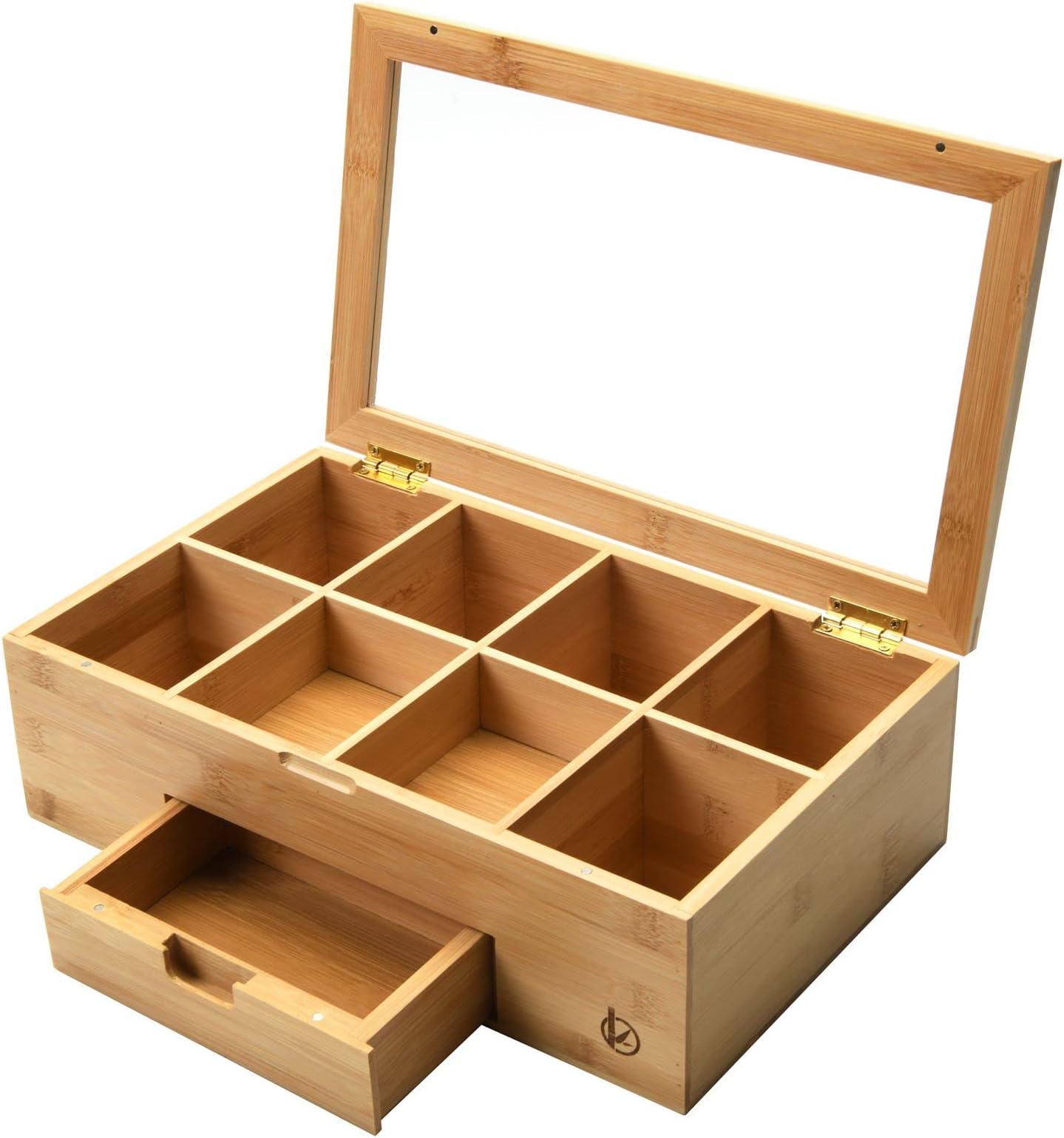 Premium Natural Bamboo Tea Box Storage Organizer， With Drawers And Clear Acrylic Window， Can Be Used As Collection Room For Countertops, Kitchen, Jewelry, And Other Small Items 3.8 Benefits