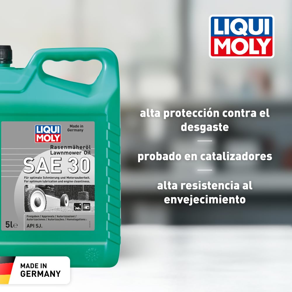 LIQUI MOLY Aceite para cortacéspedes SAE 30 | 5 L | Aceite de motor mineral | 1266