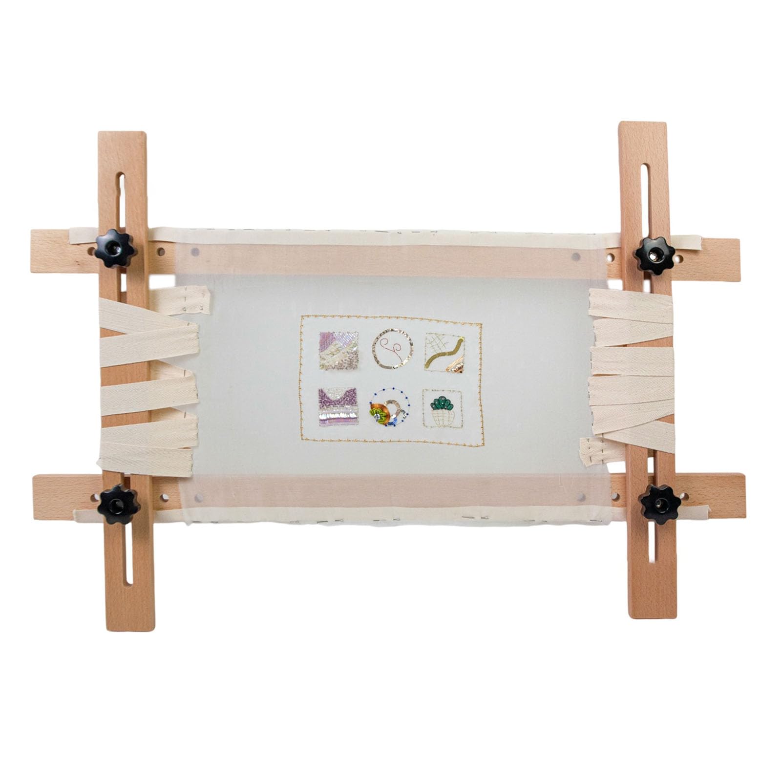 Masyrt Verstellbarer Gobelin-Scrollrahmen für Nadelspitzenstickerei, Rechteckiger Keilrahmen Zum Quilten und Nähen, 70 X 50 Cm