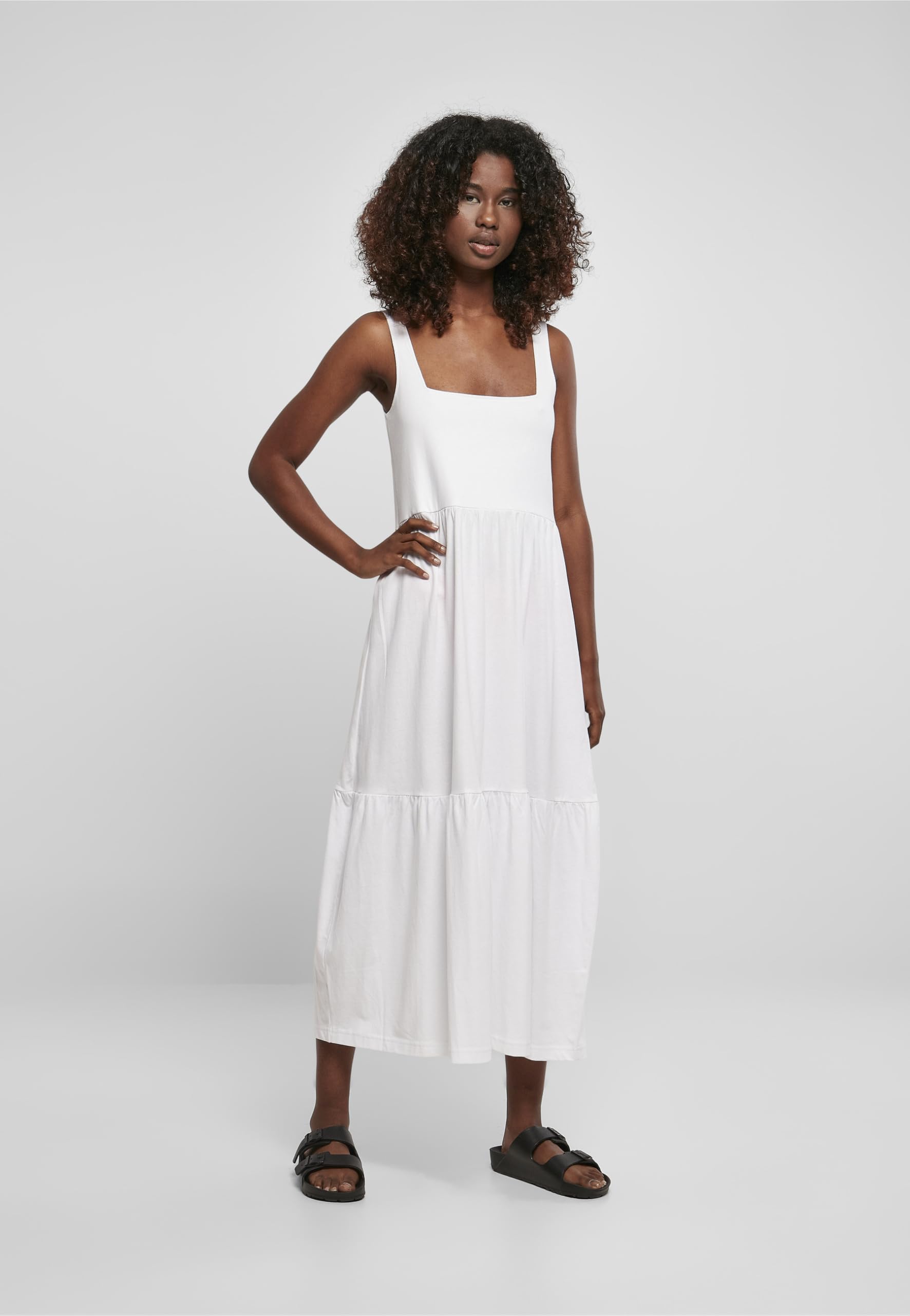 Urban Classics Ladies 7/8 Length Valance Summer Dress Vestido Mujer