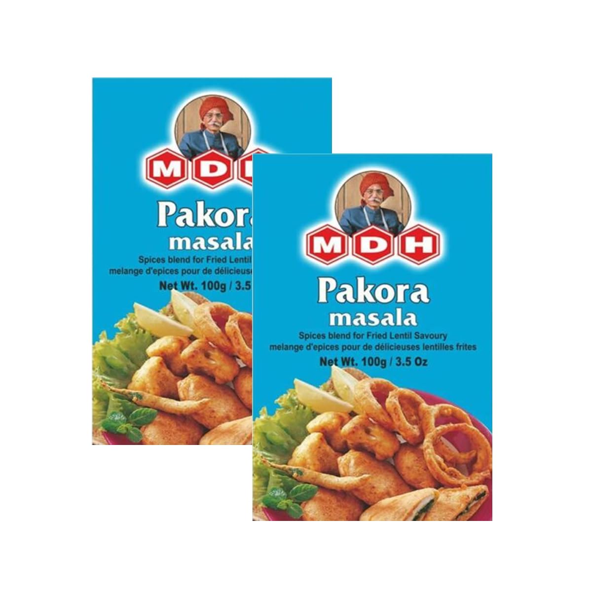 MDH Various Seasoning Masala Powder - Spices Mix Curry Masala Recipe Mixes Casserole Seasoning Herbs - Aromatic & Enhances the flavor of the meal (Pakora Masala (100g), Pack of 2)