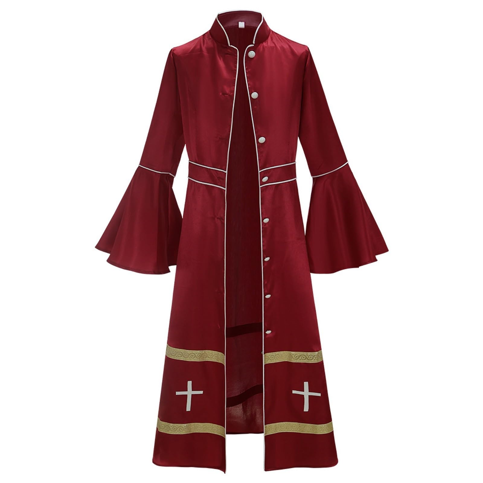 Generisch Neuheiten 2026 Elegantes Kirchengewand mit bodenlangem Kleid taillierter mittelalterlicher Kleidung für Rollenspiele Aufführungen