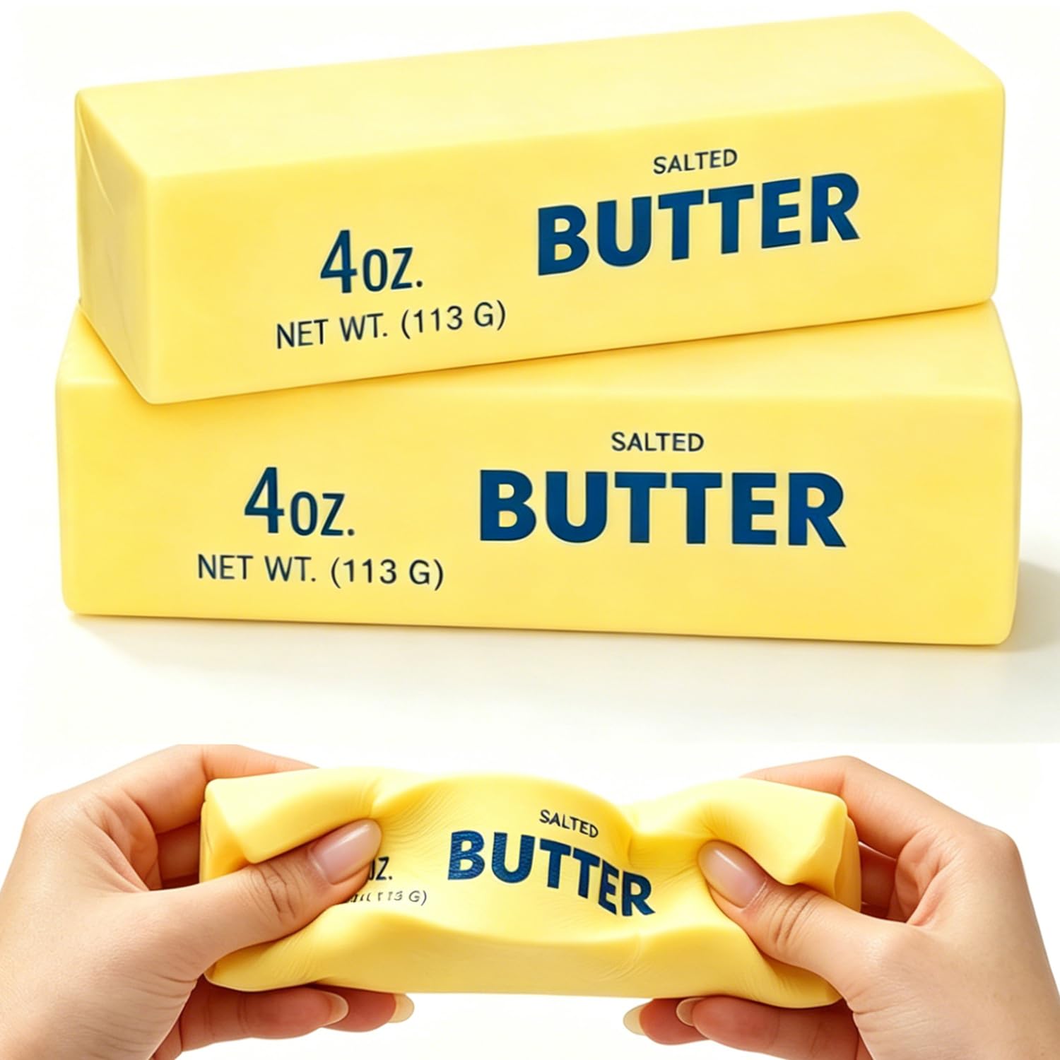 Photo 1 of 2 Pcs Butter Squishy Toys for Kids, Slow Rising Squishy Butter Stick, Slow Rise Squishies, Stress Relief Fidget Toys Party Favors for Kids Birthday Gifts(5.5inch)