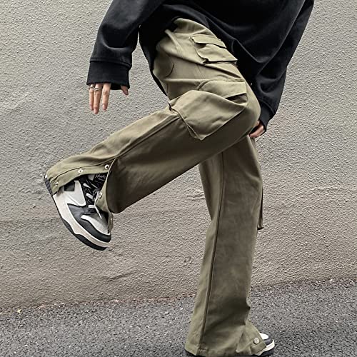 Men's Slim-Straight Cargo Pants Cotton Multi-Pockets Tactical Outdoor Work Pants3