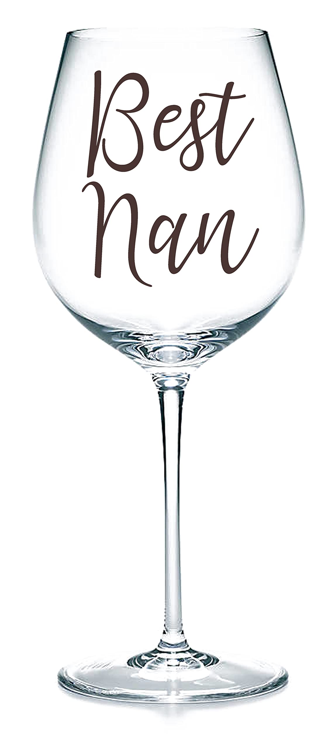 Best Nan - Vinyl Sticker Decals for Glasses, Mugs, Bottles - Great Birthday Gift Idea! (3cm High Capital Letter, Hot Pink)