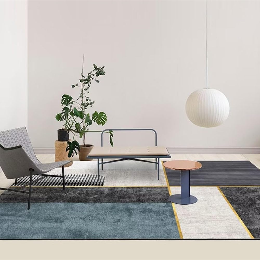 Tapis à motifs colorés pour salon et chambre moderne