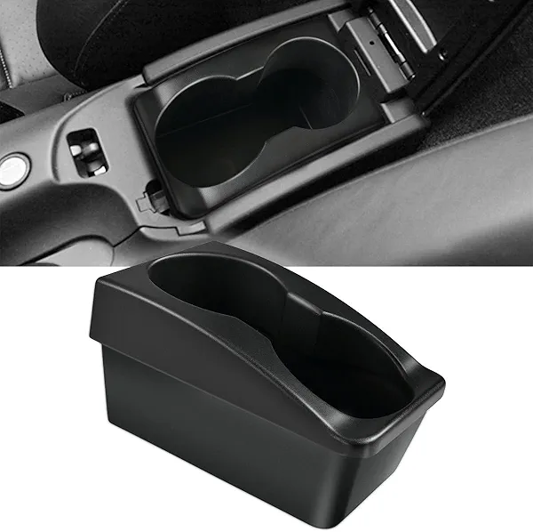 OICCTBF Cup Holder for Porsche Boxster 986 (1997-2004) & 911 996 (1999-2004), Black Plastic Replacement Center Console Armrest Add-on Cup Holder for Standard Sized Cups