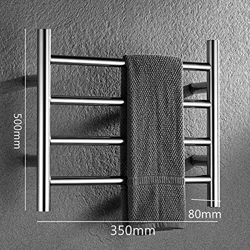 Porte-serviettes chauffant électrique en acier inoxydable à fixation murale