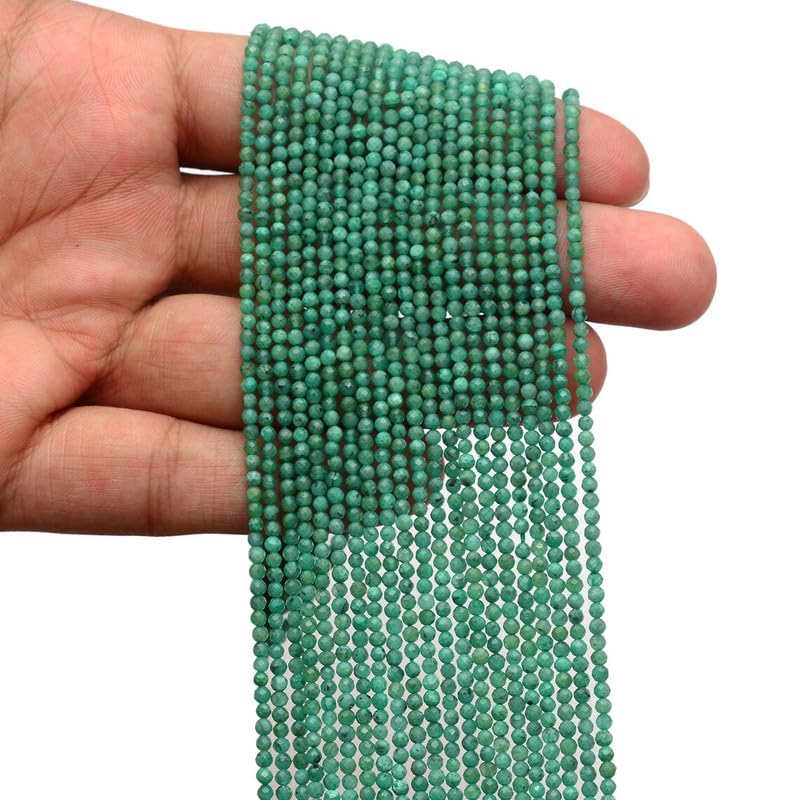 Émeraude micro perles AAA+ 2mm pour la création de bijoux précieux d'exception