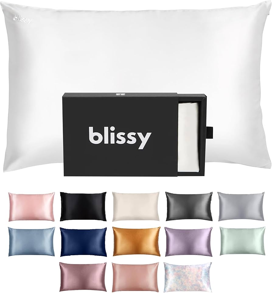 Amazon｜Blissy Silk枕カバー-100%ピュアマルベリーシルク-22匁6A高級