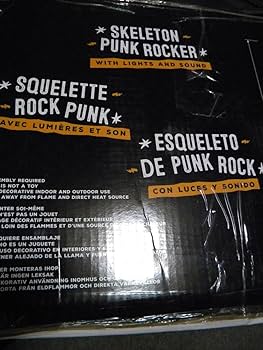 Amazon.co.jp: ハロウィンスケルトン パンクロッカー 約185センチ