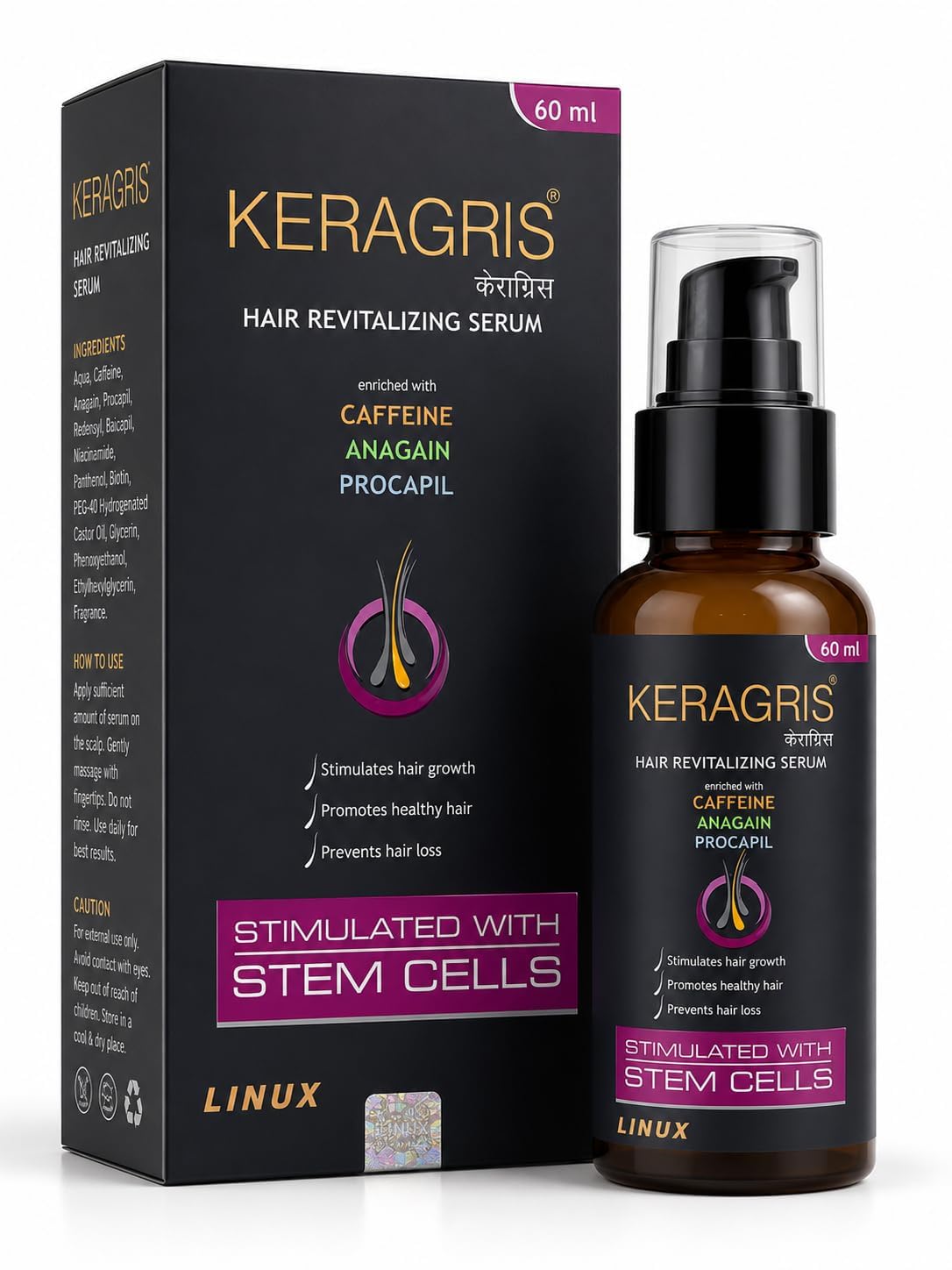 Kera-Gris Hair Revitalizing Serum 60ml for | Reduces Hair Fall, Controls Frizz & Adds Shine-image-38
