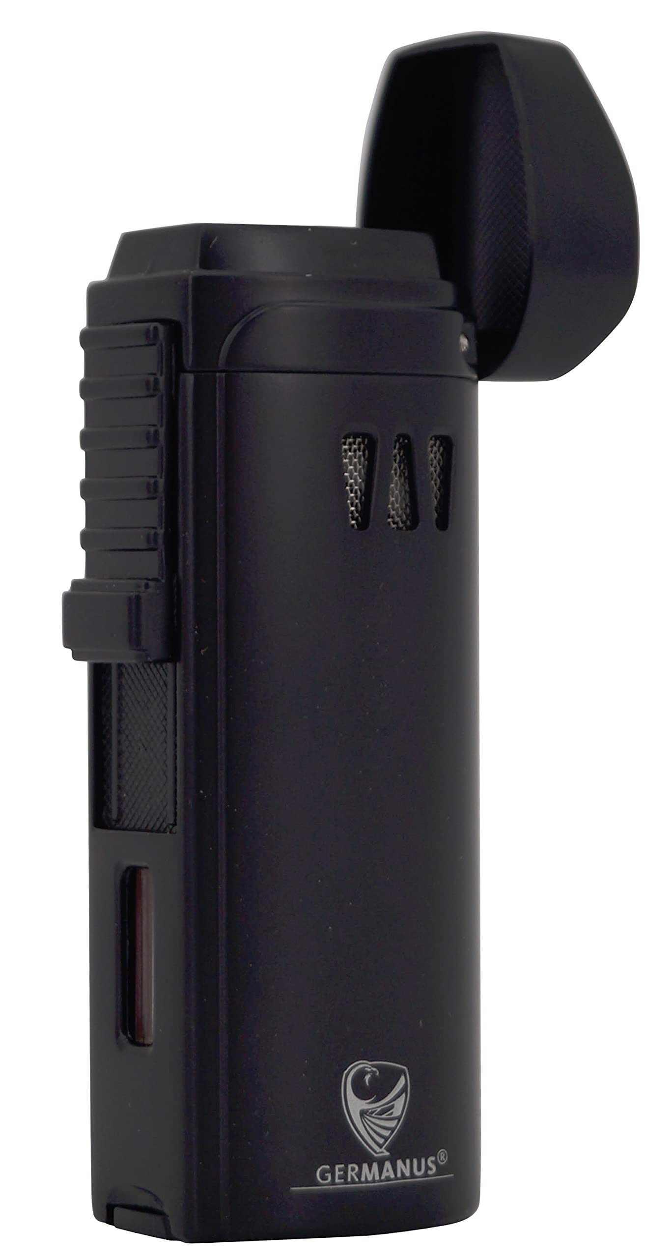 GERMANUS Encendedor VIII, Acero Inoxidable, Negro