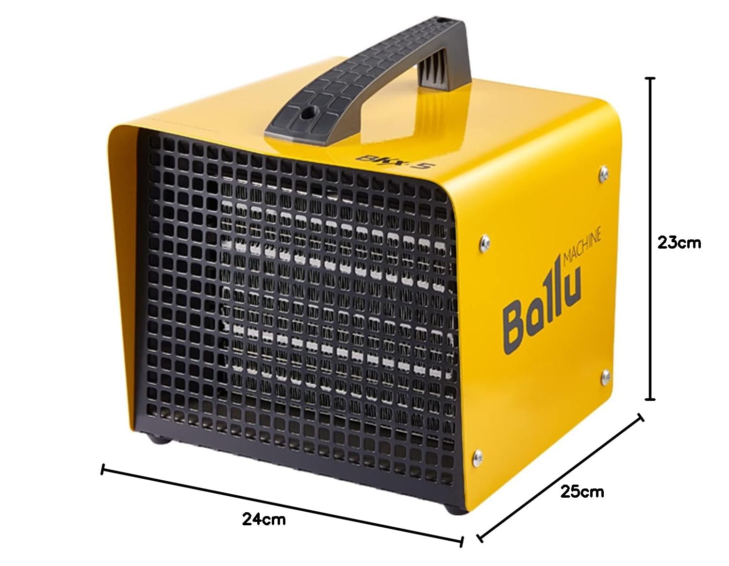 Ballu BKX-5 - Termoventilatore elettrico in ceramica, 2 livelli di riscaldamento, 1800 W/3000 W, con termostato, per cantieri, casa, officina, appartamento, garage