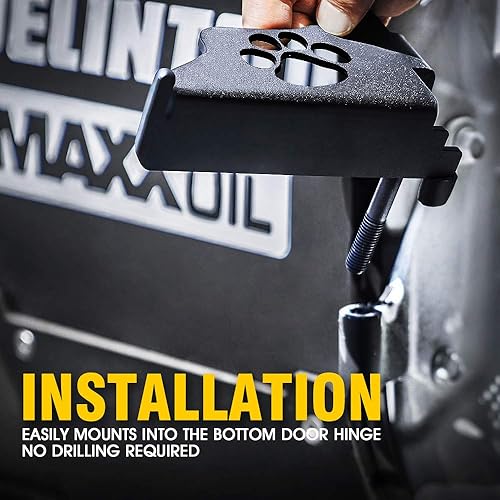 Miniatura 5 de Xprite Pieles de metal de acero para puerta delantera, pedales de reposapiés de perro para Jeep Wrangler JK JKU 2007-2018, accesorios - 1 par