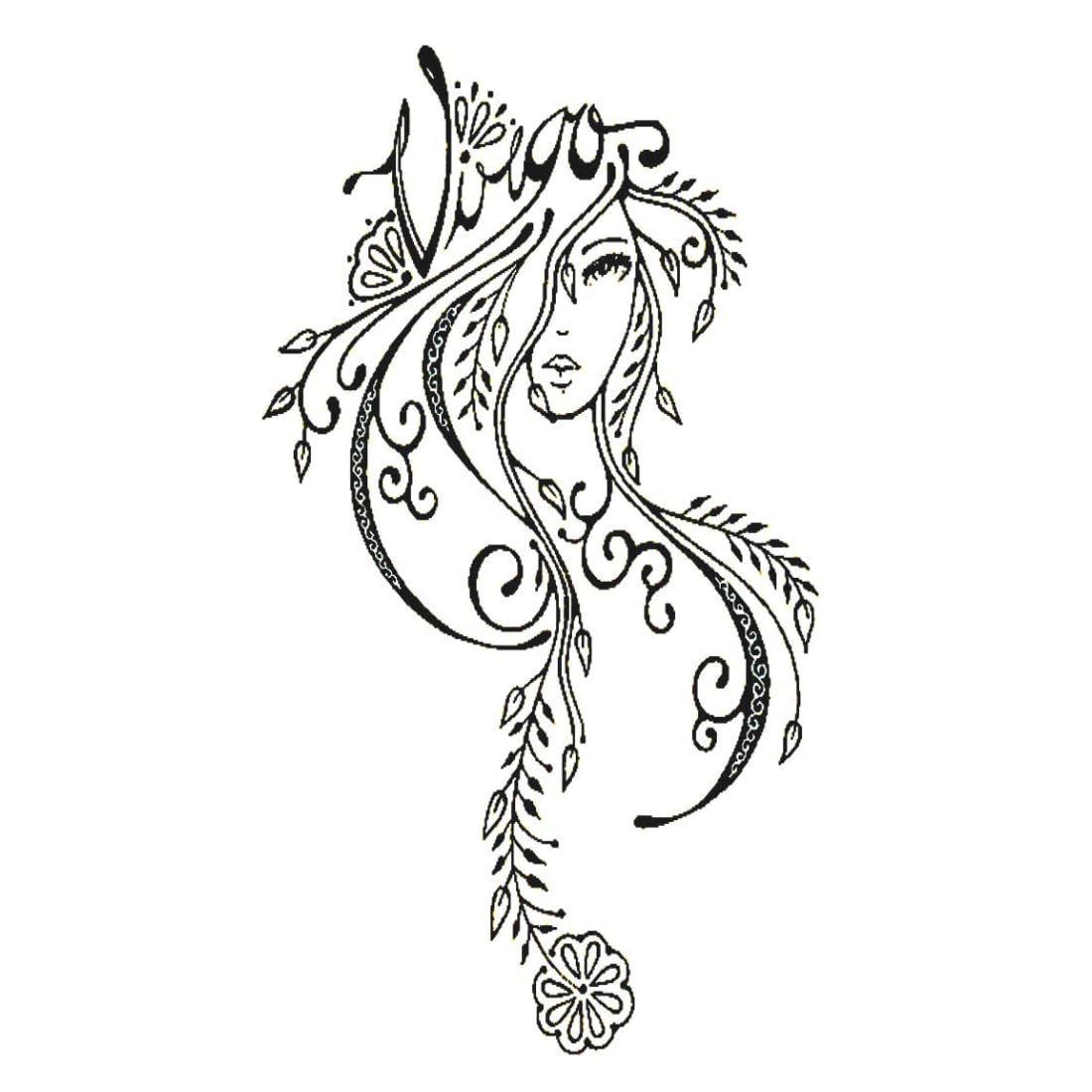 Virgo Zodiac Sign Design Temporary Tattoo Sticker For Male & Female Waterproof-image-27