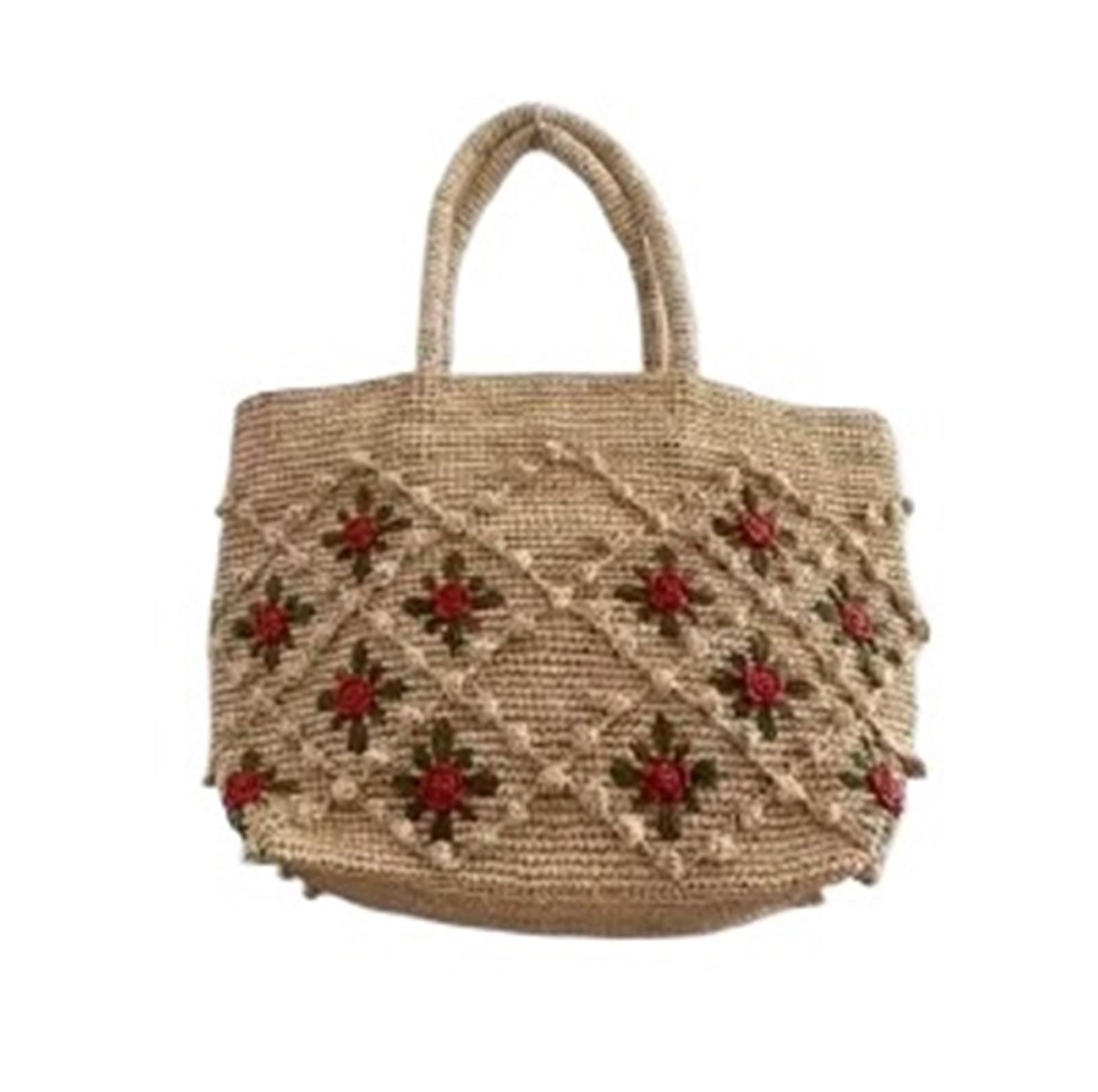 Bolso De Paja De Flores Bolso Verano