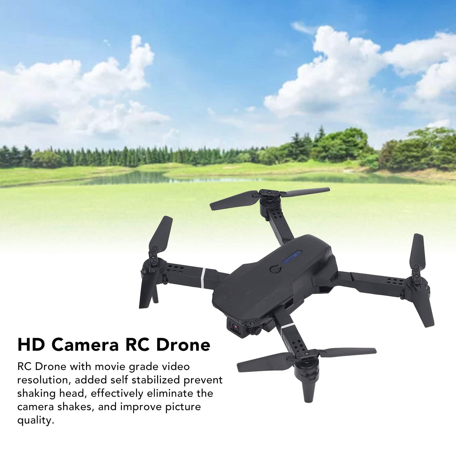 4-osiowy Dron RC z podwójną kamerą 4K HD dla Początkujących Dorosłych, Obracany w 3D Składany Quadcopter FPV RC z Unoszeniem się w Wysokim Położeniu, trajektorią Lotu, Połączeniem