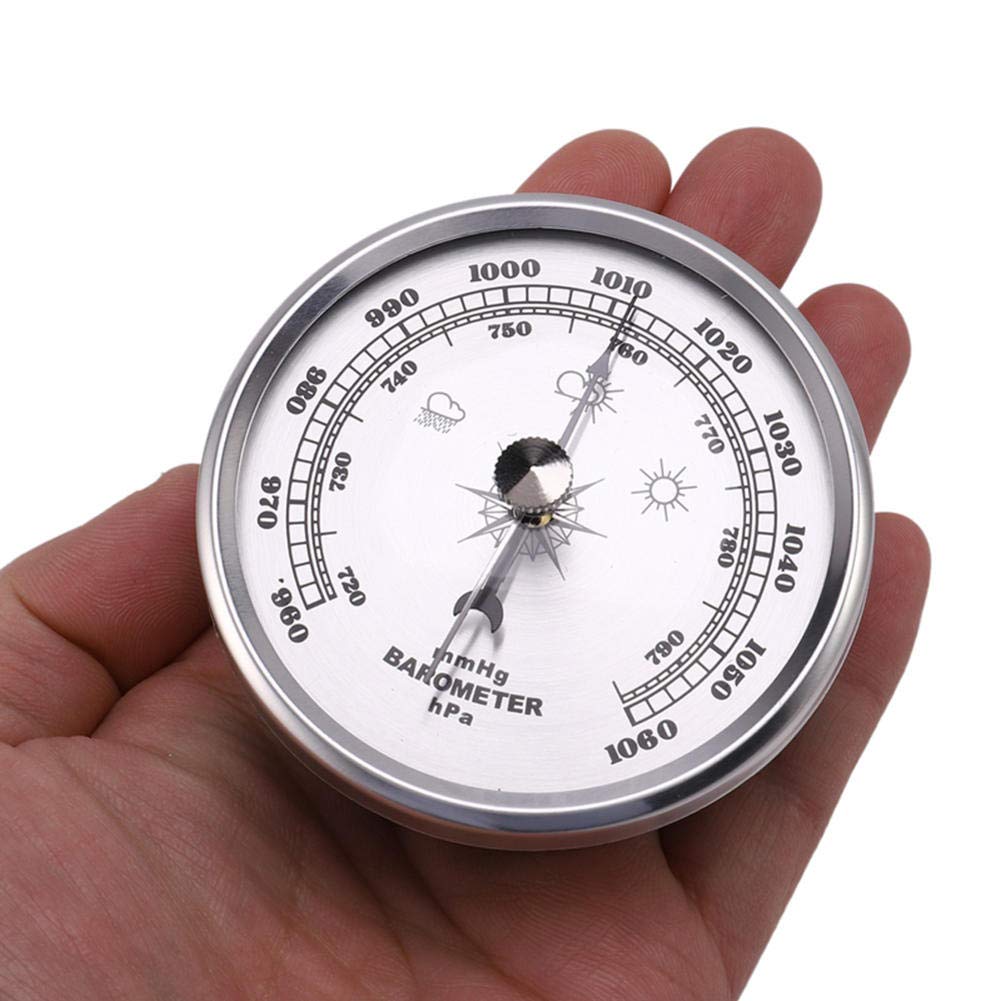 Barometri Barometro Stazione meteorologica per interni Quadranti per manometro domestico Stazione meteorologica Barometro da parete in metallo Termometro atmosferico multifunzione Igrometro portatil
