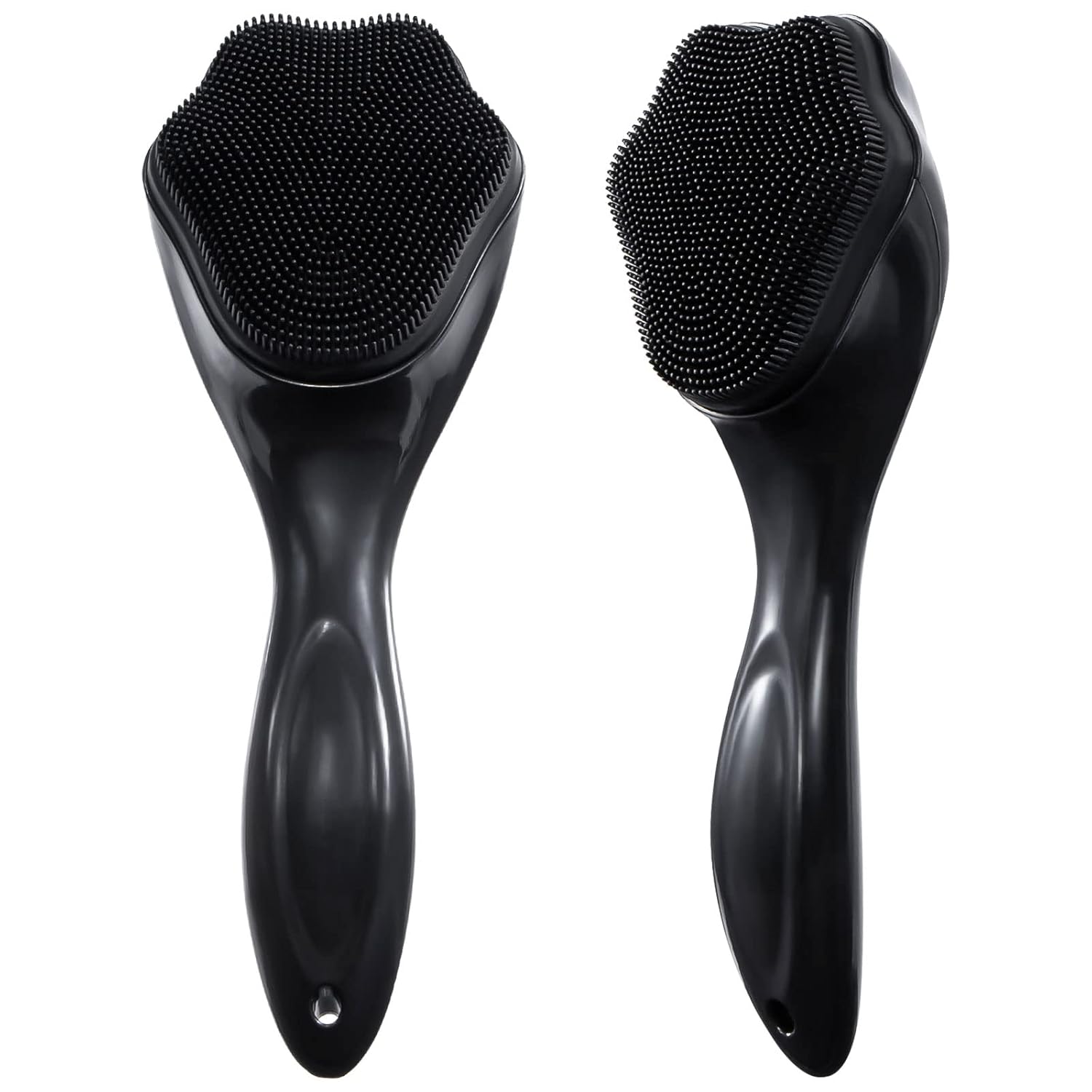 Silicone Face Scrubber Exfoliating Brush, Beomeen 2 Pack Manual Handheld Facial