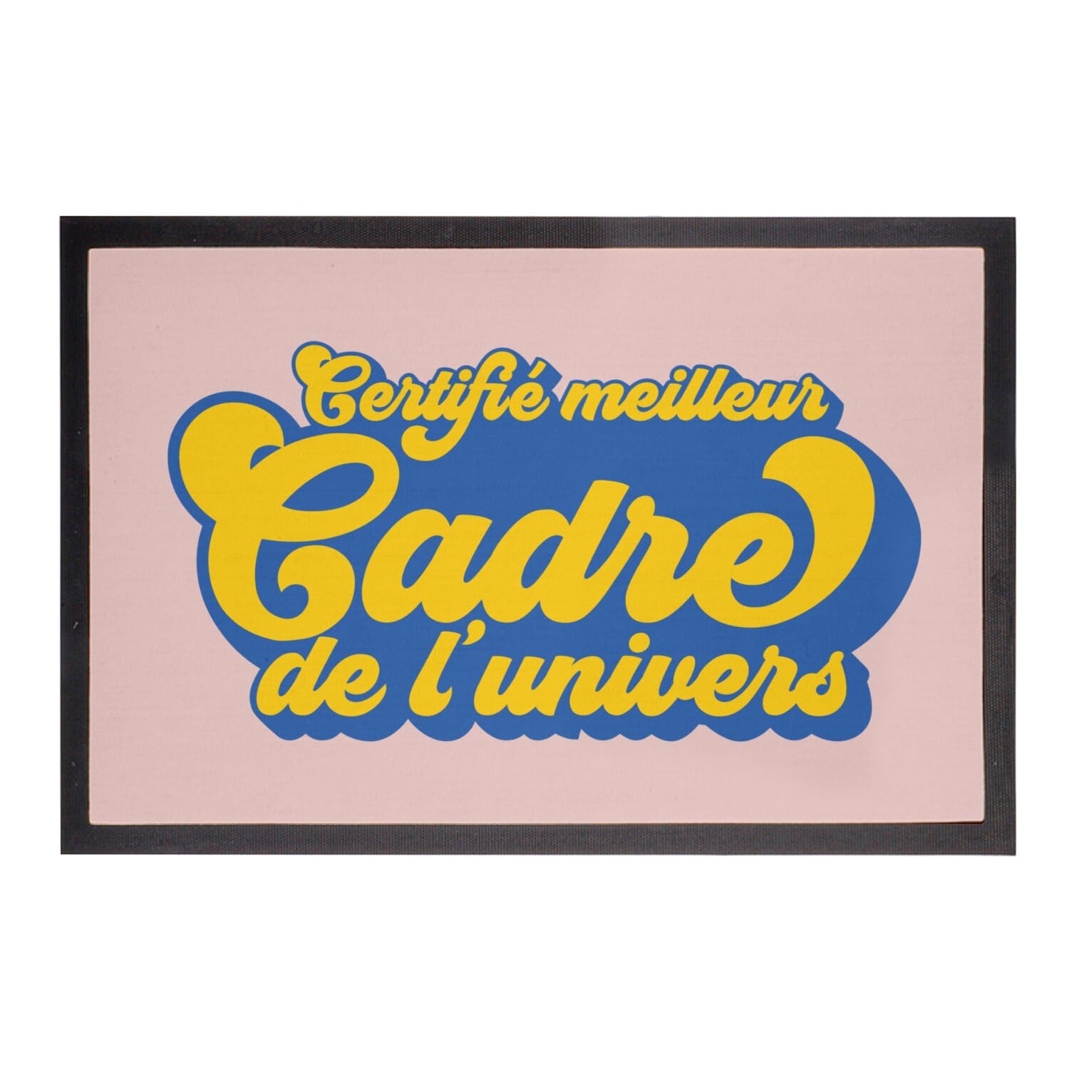 Paillasson rose cadeau collegue de travail depart entreprise 60x40cm